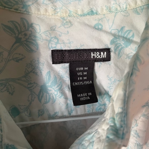 H&M floral print short sleeve Oxford - Picture 4 of 4